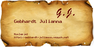 Gebhardt Julianna névjegykártya